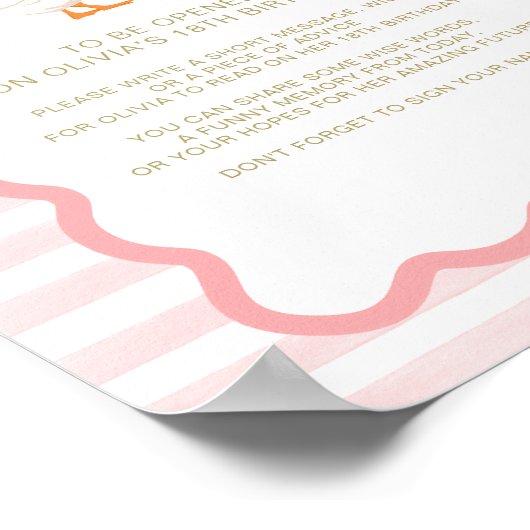 One Silly Goose 1st Birthday Time Capsule Sign ポスター (角)