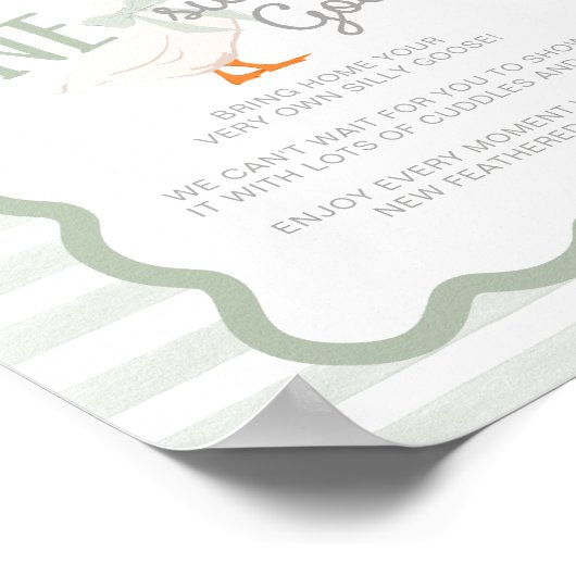 One Silly Goose Adoption Sign  ポスター (角)