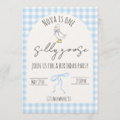 One silly goose. Birthday invitation 招待状 (正面)