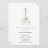 One Silly Goose Birthday Invitation 招待状 (正面/裏面)
