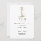 One Silly Goose Birthday Invitation 招待状 (正面)