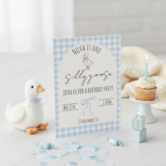 One silly goose. Birthday invitation 招待状