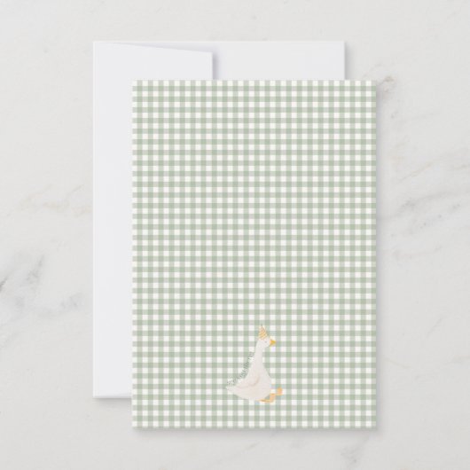 ONE Silly Goose Birthday Invitation 招待状 (裏面)