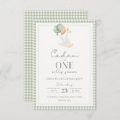 ONE Silly Goose Birthday Invitation 招待状 (正面/裏面)