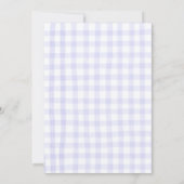 One Silly Goose Birthday Invite Purple Gingham 招待状 (裏面)