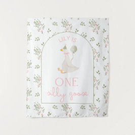 One Silly Goose Birthday Personalized Banner  タペストリー