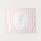 One Silly Goose Birthday Personalized Banner 1st タペストリー (正面(横))