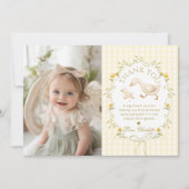 One Silly Goose Birthday Photo Thank you card 招待状 (正面)