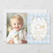 One Silly Goose Birthday Photo Thank you card 招待状 (正面)