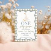 One Silly Goose blue and green 招待状