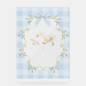 One Silly Goose Blue Gingham Birthday Welcome アクリルサイン (正面)