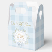 One Silly Goose Blue Gingham Boy 1st Birthday フェイバーボックス (オープン)