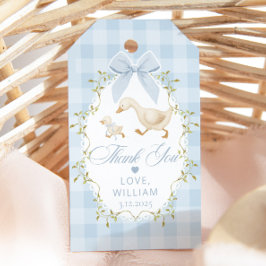 One Silly Goose Blue Gingham Thank you ギフトタグ