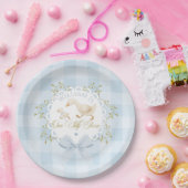 One Silly Goose Blue Goingham Whimsical Birthday ペーパープレート (パーティー)