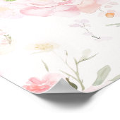 One Silly Goose Blush pink Bow Birthday Welcome ポスター (角)