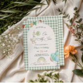 One Silly Goose Boy 1st Birthday Green 招待状