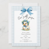 One Silly Goose Boy 1st Birthday  Invitation 招待状 (正面)