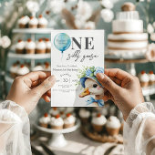 One Silly Goose Boy 1st Birthday Invitation 招待状