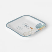 One Silly Goose Boy 1st Birthday Party Paper Plate ペーパープレート (傾斜あり)