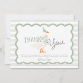 One Silly Goose Boy 1st Birthday Thank You カード (正面)