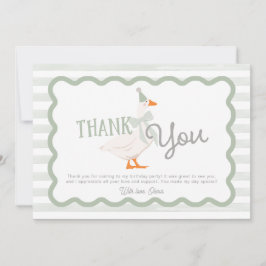 One Silly Goose Boy 1st Birthday Thank You カード