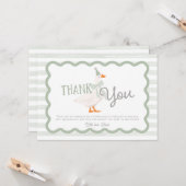 One Silly Goose Boy 1st Birthday Thank You カード (正面/裏面インサイチュ)