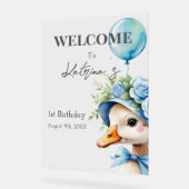 One Silly Goose Boy Birthday  アクリルサイン (傾斜)