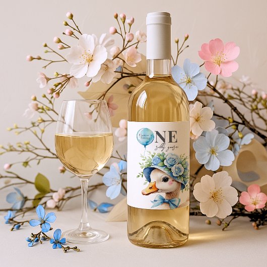 One Silly Goose Boy Birthday  ワインラベル