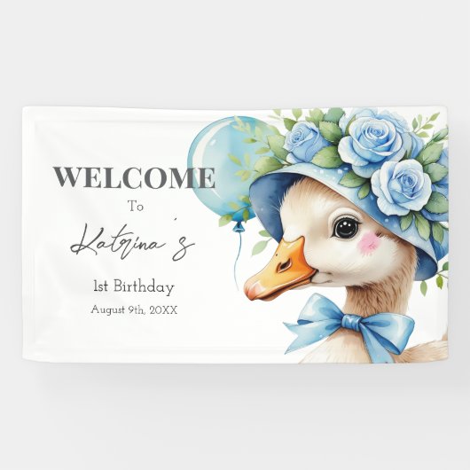 One Silly Goose Boy Birthday  横断幕 (横)