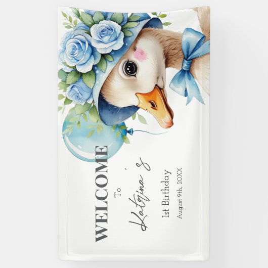 One Silly Goose Boy Birthday  横断幕 (縦)