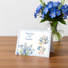 One Silly Goose Boy's First Birthday サンキューカード