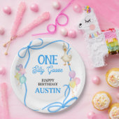 One Silly Goose Boys First Birthday ペーパープレート (パーティー)