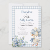 One Silly Goose Boy's First Birthday 招待状 (正面)