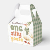 One Silly Goose Christmas Green 1st Birthday フェイバーボックス (正面サイド)