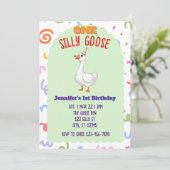 ONE Silly Goose, Colorful 1st Birthday 招待状 (スタンド正面)