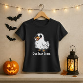 One Silly Goose Cute Halloween Shirt; Ghost Goose Tシャツ