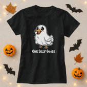 One Silly Goose Cute Halloween Shirt; Ghost Goose  Tシャツ