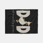 One Silly Goose Daddy 1st First Birthday Family 20 フリースブランケット (正面(横))