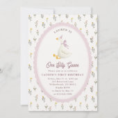 One Silly Goose First Birthday 招待状 (正面)