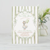 One Silly Goose First Birthday Green Invitation 招待状 (スタンド正面)