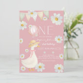 ONE Silly Goose First Birthday Invitation 招待状 (スタンド正面)