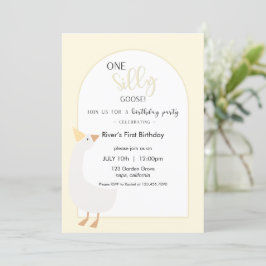 One Silly Goose First Birthday Invitation 招待状