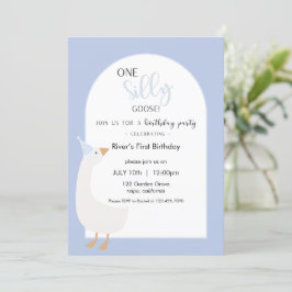 One Silly Goose First Birthday Invitation 招待状
