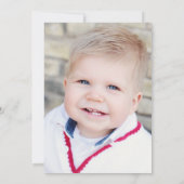 One Silly Goose First Birthday Invitation Boy Blue 招待状 (裏面)