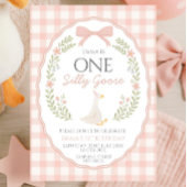 One Silly Goose First Birthday Invitation, Editabl 招待状