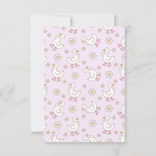 one silly goose first birthday invite 招待状 (裏面)