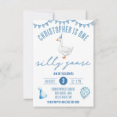 One Silly Goose, First Birthday Party 招待状 (正面)