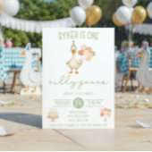 One Silly Goose, First Birthday Party 招待状