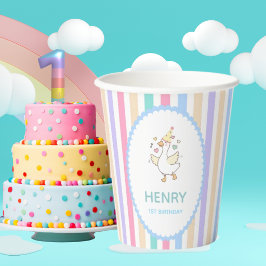 One Silly Goose First Birthday Party Paper Cups 紙コップ