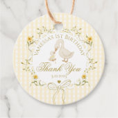 One Silly Goose Gender neutral Gingham Thank you フェイバータグ (正面)